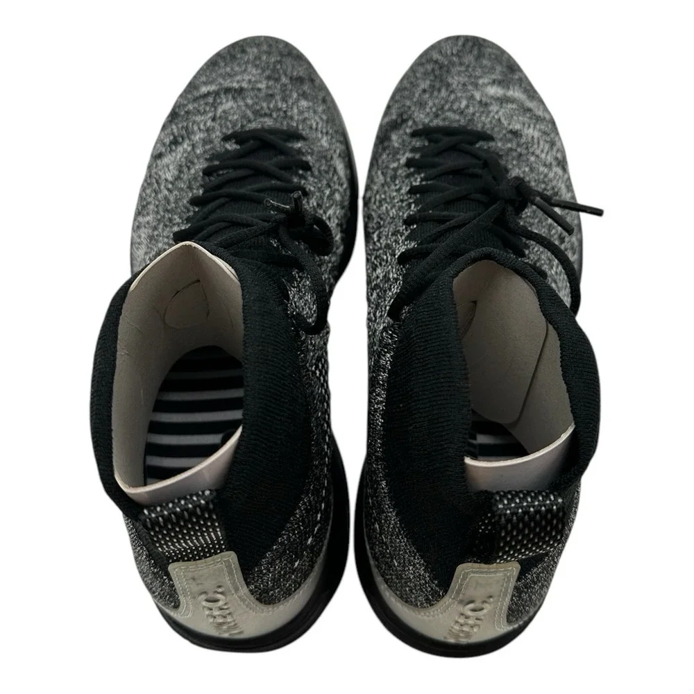 Nike Lunar Magista II Flyknit FC Shoes Mens 9 Black White Sneakers 876385-001‎